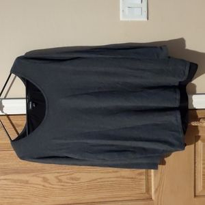 Torrid, size 2 gray long sleeve zip/open back with sheer black lining